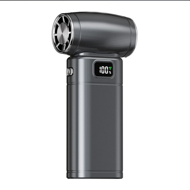 New Violent Turbine Fan Portable Rechargeable USB Blowing and Suction Dual-Purpose Dust Removal Snow Blowing Emergency Lighting Rescue