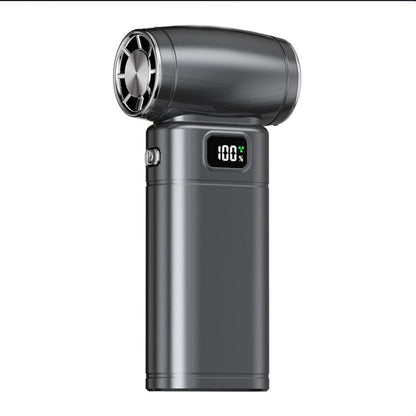 New Violent Turbine Fan Portable Rechargeable USB Blowing and Suction Dual-Purpose Dust Removal Snow Blowing Emergency Lighting Rescue