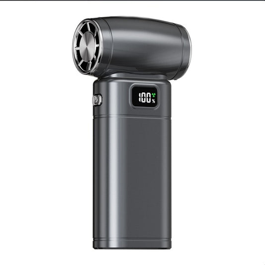 New Violent Turbine Fan Portable Rechargeable USB Blowing and Suction Dual-Purpose Dust Removal Snow Blowing Emergency Lighting Rescue
