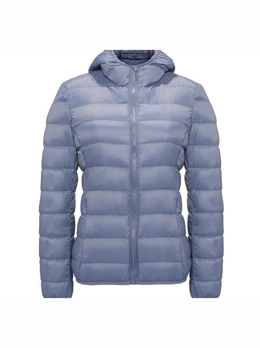 Autumn and winter new 90 velvet lightweight down jacket women's hooded short plus size lightweight thin white duck down fashion coat