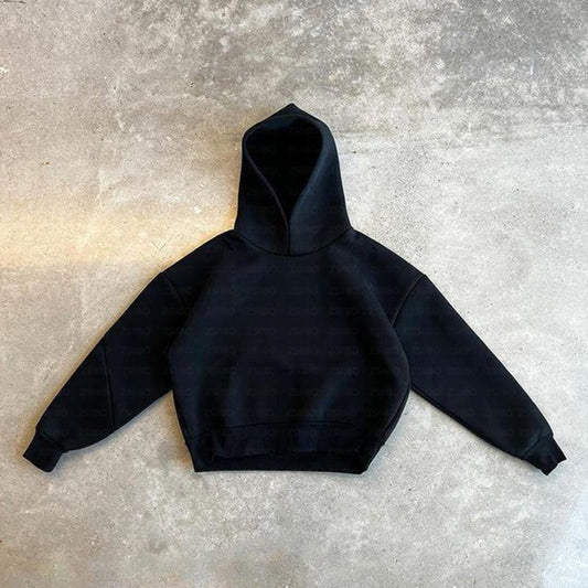 European and American Cross-Border Casual Simple Couple Fashion Hoodie Sweatshirt Pure Color Loose Sweatshirt Sweatpants